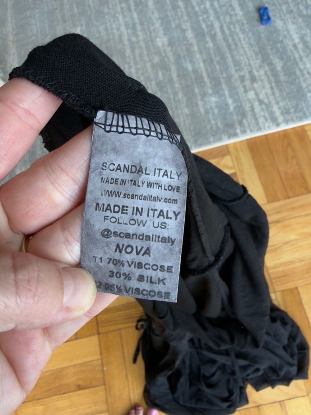 Scandal Italy Nova Black Tie-Shoulder Dress - Picture 5 of 5